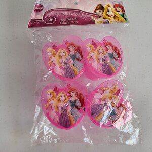 Disney Princess Snack Containers with lid. Set of 4.